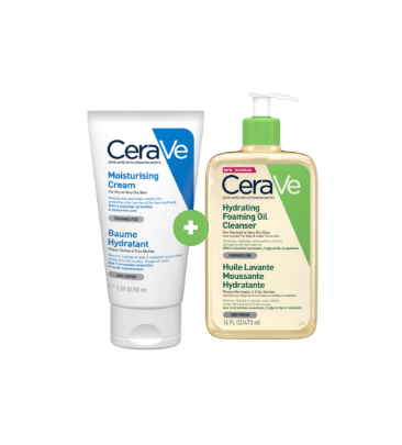 CeraVe Moisturising Cream + Hydrating Foaming Oil Cleanser 236ml - CeraVe - 1425265